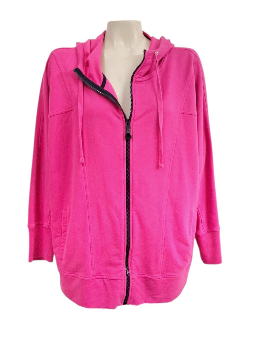 Lauren Ralph Lauren LRL Active Pink Zip Hoodie Sweatshirt Full Zip Drawstring 2X
